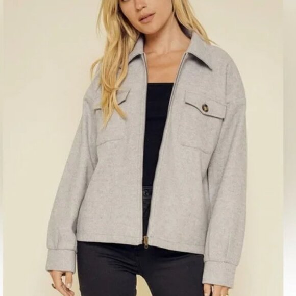 Hem & Thread Gray Jacket, Size S, NWT - Picture 1 of 11